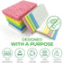 Biodegradable Cellulose Compressed Sponges - Pack of 32 Kitchen Sponges for Cleaning - Heavy Duty and Natural Multipurpose Household Cleaning Spon...