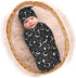 Goth Baby Stuff,Newborn Swaddle Blanket Black Baby Swaddle Blanket,Swaddle with Beanie Hat Set, Baby Stuff Newborn Receiving Blanket for Baby Boy ...