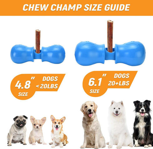2024 Upgraded Bully Stick Holder for Dogs, Dog Treat Chew Holder, Fits All Dog Sizes?Security Hold Device, Small/Blue....