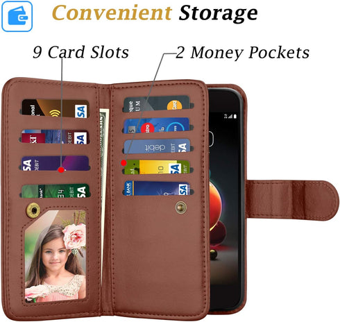 LG Aristo 2 Case, LG Aristo 3/ Risio 3/ Rebel 3 LTE/Phoenix 4/ Zone 4/ Tribute Dynasty/Fortune 2/ Rebel 4 LTE Case Wallet, Takfox PU Leather Folio...