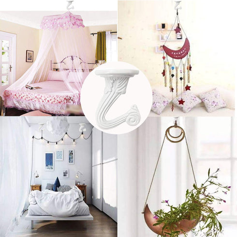 GoodtoU 10 Sets Ceiling Hooks Heavy Duty Swag Hook with Hardware for Hanging Plants Ceiling Installation Cavity Wall Fixing White...