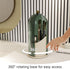 Makeup Brush Holder with Dustproof Cover 360 Rotating Makeup Brush Organizer for Vanity Bathroom, Green...