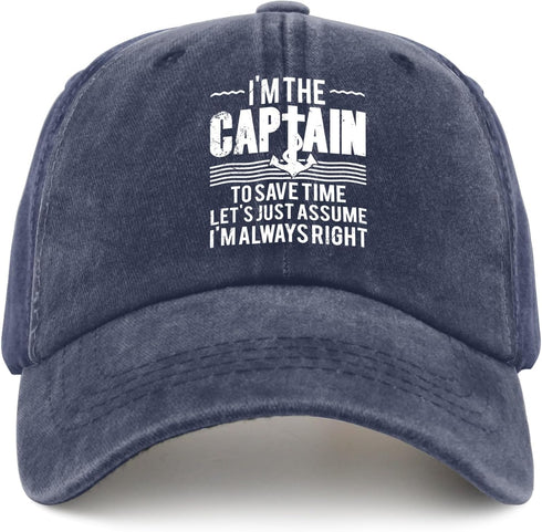 The Cap Tam is Always Right and Im The Captain Trucker Hat Camp Hat Pigment Black Trucker Hats Women Gifts for...