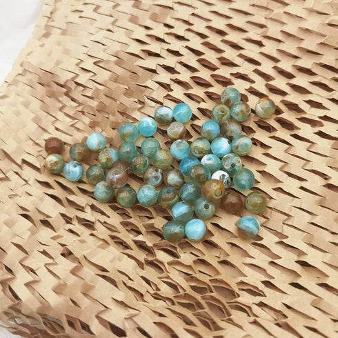 INSPIRELLE 8mm Acrylic Beads 300pcs Marble Patterns Round Loose Beads for Jewelry Bracelets Necklace Making...