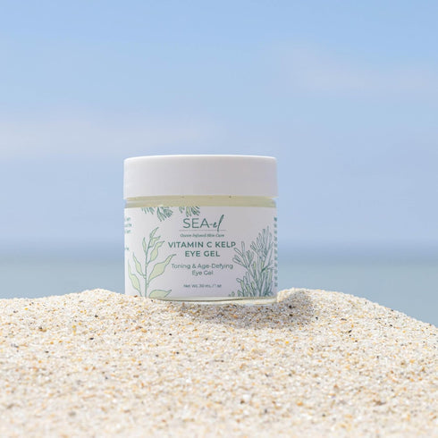 Vitamin C Kelp Eye Gel Toning & Age Defying Skincare for Puffiness, Under Eye Bags & Dark Circles Cooling Youthful Glow for Women & Men - 1 Oz...