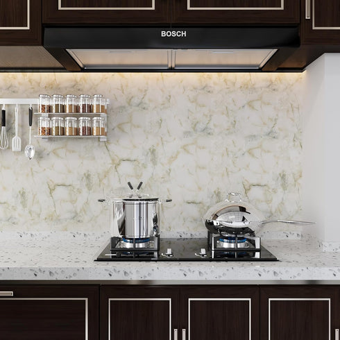 Light Green Marble Textured Wallpaper Peel and Stick Granite Countertop Contact Paper Glossy Thicken 12x79 inch Waterproof Adhesive DIY Wall Stick...