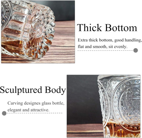 LINALL Bitters Bottle - Donatello Bitter Bottle for Cocktail, 4oz / 130ml, Glass Dahs Bottle with Gold Plated Dasher Top - DSBT0013 (4oz/130ml)...