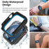 Goton 2 in 1 Waterproof Rugged Case for Apple Watch Series 9 8 7 45mm Screen Protector, 360 Protective Glass Face Cover Hard PC Bumper + Back Fram...