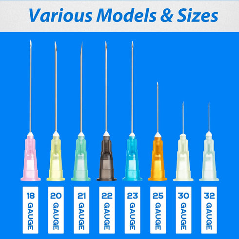 25G 1 Inch Dispensing Needle Accessorie, Individually Wrapped Pack of 100...