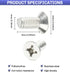 Stainless Steel Brake Disc Rotor Screws,12PCS Brake Disc Retaining Screw,Car Accessories Retaining Hardware Bolts Screw Kit for Front and Rear,Rot...