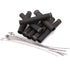 8PCS Spark Plug Wire Boots 6 inches 2500° Heat Shield Protector Sleeve with 16pcs Stainless Steel Wire Ties(Black)...