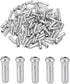 100 Pcs Cable End Crimps, Bike Cable End Caps, Alloy Road Mountain Bikes Brake Tips Shifter, Silver,with Storage Box...