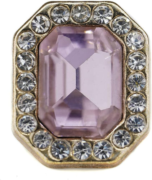 Emerald Cut Pink Rhinestone Sewing Shank Buttons 20 Pcs - 12X10mm, 1/2"...