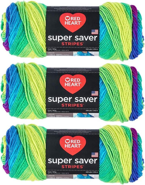 Red Heart Bulk Buy Super Saver Yarn (3-Pack) Parrot E300-4968......