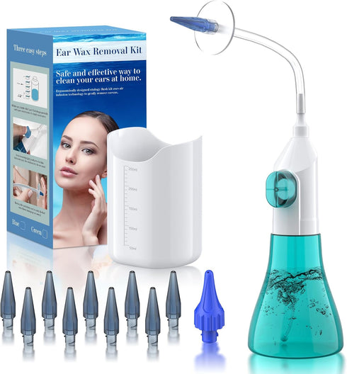 Ear Wax Removal, Ear Cleaner, Ear Wax Removal Kit, Manual Ear Irrigation Flushing System, Ear Cleaning Kit, Safe and Effective to Clean Ear Built ...