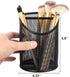 2 Pack Pen Holder Pen Organizer for Desk Mesh Round Pencil Holder Desktop Organizer 3 Compartments Pencil Organizer Desk Organizer for Office Home...