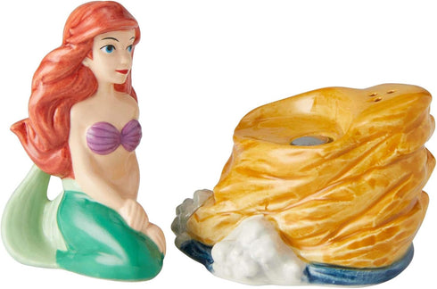 Enesco 6002273 Disney Ceramics the Little Mermaid Ariel on Rock Salt and Pepper Shakers, 3.85 Inch, Multicolor...