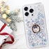 Glitter Case with Ring Holder Compatible with iPhone 13 Pro Glitter Case Clear Ring Holder Kickstand Soft TPU Rubber Bumper Bling Girly Women Cute...
