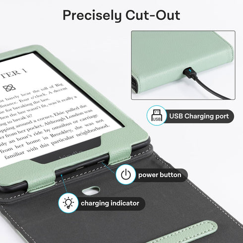 CoBak Case for 6.8" Kindle Paperwhite - New PU Leather Cover with Stand, Mutil-Angles, Auto Sleep-Wake for Kindle Paperwhite 11th Generation 6.8''...