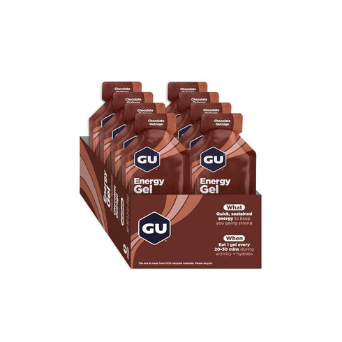 GU Energy Original Sports Nutrition Energy Gel, Vegan, Gluten-Free, Kosher, and Dairy-Free On-the-Go Energy for Any Workout, 8-Count, Chocolate Ou...