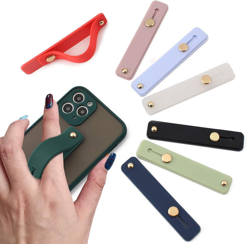 Removable and Reusable Cell Phone Grip Strap, Yetaida Telescopic Finger Kickstand Bracket Universal Silicone Phone Holder Stand and Portable Finge...