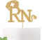 RN Cake Topper, Congrats Grad Nurse Cake Decor, 2025 Nursing School Graduation Party Decorations Supplies,Gold Glitter...