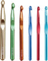 Large Aluminum Crochet Hooks Set 7mm, 8mm, 9mm,10mm, 12mm, 15mm, Big Standard Size Crochet Hooks...