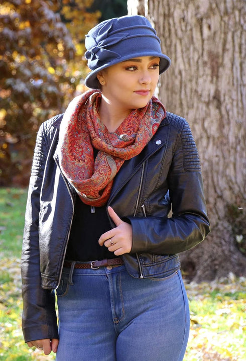 Fleece Flower Cloche Hat for Women Cancer Headwear Chemo Ladies Head Coverings...