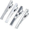 MOZETO Tie Clip 4-pcs Silver Tie Bar Set for Regular Ties Business Style Tie Clips for Men...