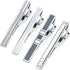 MOZETO Tie Clip 4-pcs Silver Tie Bar Set for Regular Ties Business Style Tie Clips for Men...