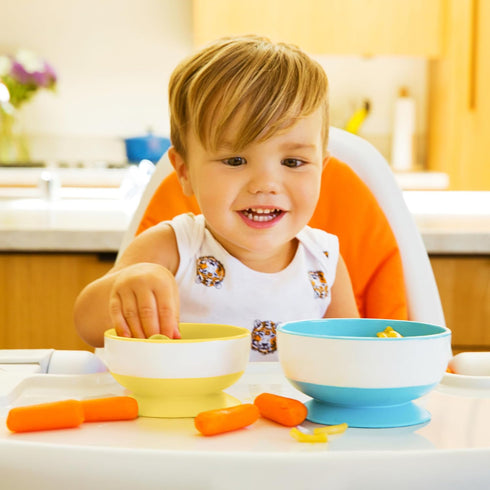 Munchkin Stay Put Suction Bowls for Babies and Toddlers, 3 Pack, Blue/Green/Yellow...