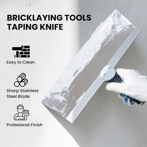 Mister Rui Taping Knife, 14" Drywall Taping Knife, Stainless Steel Taping Knife, Drywall Skimming Blade, Plastering Spatula Tools, Plastering Tool...