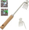Weeding Artifact Uprooting Weeding Tool, Upgrade Garden Weeding Tools 4 Teeth Dual Purpose Weeder, Manganese Steel Forged Hand Weed Puller Garden ...