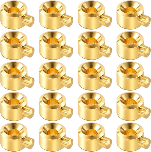 20pcs Crimp Beads for Jewelry Making, Gold Spacer Beads Metal Bead Stopper Crimp Charms for Bracelet Necklace Ends Accessories...