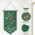 Kunyeah Wall Hanging Brooch Organizer Storage Case Colorful Canvas Pin Board Stand Enamel Pin Badge Hanging Holder Display Banner Earrings Collect...