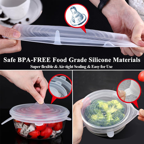 Adpartner Silicone Stretch Lids Pet Food Can Covers (10-Pack, 2.6in+3.74in), Reusable BPA-free Storage Covers for Soda/Beer Cans, Regular and Wide...