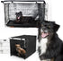 Double Door Dog Crate Cover Wire Dog Cage Cover Waterproof Durable Lightweight 420D Polyester Pet Kennel Cover Indoor Outdoor Protection Cage Cove...