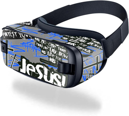 MightySkins Skin Compatible with Samsung Gear VR (2016) wrap Cover Sticker Skins Love Jesus......