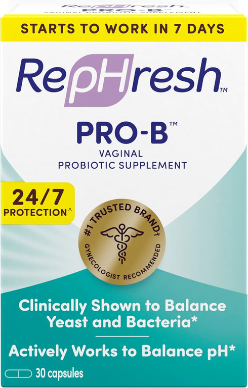 RepHresh Pro-B Probiotic Supplement for Women, 30 Oral Capsules...