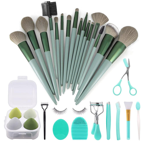 Koccido Makeup Brushes 30 Pcs Makeup Kit,Foundation Brush Eyeshadow Brush Make up Brushes Set (Green, 30 Piece Set Large)...