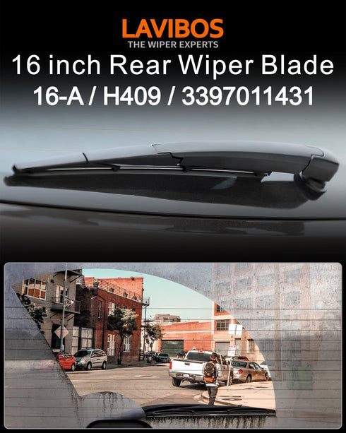 16 inch Rear Wiper Blade (16A), Back Window Windshield Wiper Blade for Toyota Sienna 2020-2011 Prius 2022-2004 /Lexus GX470 2009-2003 RX330 RX350 ...