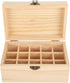FILFEEL Essential Oil Wooden Box 15 Slot Essential Oil Storage Case Pine Wood Essential Oils Organizer Holder for Home, 18.2 x 11.5 x 9 cm...
