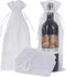 HRX Package 30pcs White Organza Wine Bags, Sheer Mesh Wine Gift Pouches Bottle Covers Dresses Drawstring for Christmas...