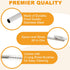 kilofly 12 pcs Bar Spoon Straws Reusable Stainless Steel Long Handle + 2 Cleaning Brushes...