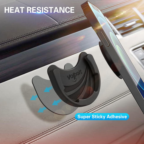 Car Mounts for Socket Grips, 3 Pack Pops Silicone Phone Holder for Collapsible Expanding Stand/Swappable Socket Users with Base 3M Adhesive Replac...