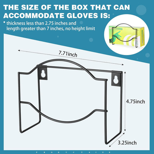 2 Pcs Glove Box Dispenser Glove Box Holder Metal Glove Box Holder Wall Mount Disposable Glove Dispenser Rubber Gloves Facial Tissue Holder for Foo...