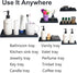 Bathroom Tray, 7.9" Silicone Vanity Tray for Counter, Kitchen Sink Soap Tray, Dish Holder Dispenser Countertop Toilet Tank Desk Organizer (Black)...