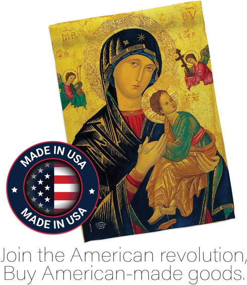 Our Lady of Perpetual Help Home Decor Banner Wall Art Patio Lawn Porch Room Decorations Small Flag Outdoor Tapestry Yard Sign Catholic Gift Jesus ...
