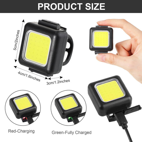 6 Pcs Outdoor Night Running Lights for Runners High Visibility Rechargeable Clip on Flashlight Dog Lights for Night Walking Lightweight USB Reflec...