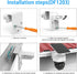 Gutter Mount Bracket Compatible with Eufy Security SoloCam S340, Solar Security Camera(1pack-White)...